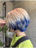 ポイントカラー・デザインカラー・ブルーカラー・裾カラー
