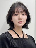 【長谷川】黒髪大人可愛い韓国くびれボブ