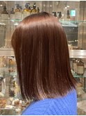 コスメストレートパーマ×艶髪切りっぱなしボブ
