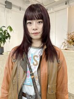 テルヴェ(Terve)&nbsp;ボルドーカラーフェイスレイヤー顔周りレイヤーカット