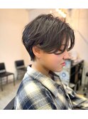 ハンサムショートゆる巻き