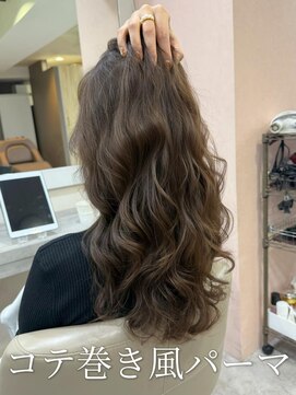 ふわふわコテ巻き風パーマ/韓国ヘア/艶髪/パーマ