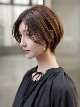 ソワネ 表参道(soigne) 青山白髪ぼかしハンサムショートカットアッシュブラウン30代40代