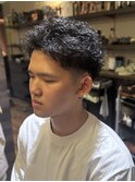 MEN’S HAIR/サーフカール/刈り上げセンターパート/瀬田