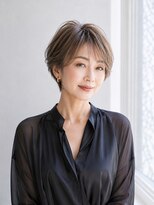 アルトル 池袋2nd(altru)&nbsp;◇大人40代50代60代ショートボブ丸みショート白髪ぼかし
