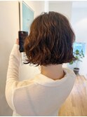 ボブレイヤー切りっぱなしボブ髪質改善ボブパーマ表参道縮毛矯正