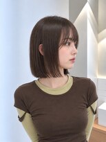 フォト 新宿三丁目(foto) 髪質改善縮毛矯正地毛風ストレート切りっぱなしボブ