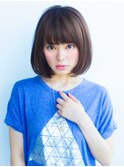 《AFLOATディル裕二朗》シンプルが可愛いナチュラル小顔ボブ