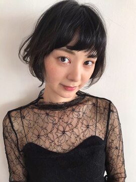 ヴェイン(VEIN) 【VEIN】マニッシュ　フレンチボブ　ショート　ネイビーカラー