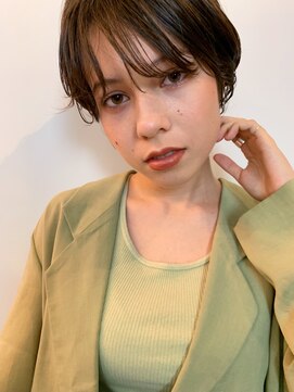 グッデイ ヘアー(GOOD DAY HAIR) ミニボブ 毛先パーマ　黒髪 　アッシュ　フレンチボブ 　下北沢