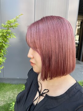 ランド 西宮店(LAND) ピンクラベンダー×ボブ