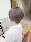 脱白髪染めハイライトショートボブ☆