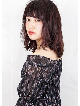 ラミ(L'ami) 『 バイオレットグレージュ 』 外国人風 小顔 マッシュウルフ ♪