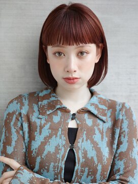 レクタ(RECTA) マチルダボブ前髪ピンクベージュインナーグレージュミニボブ4