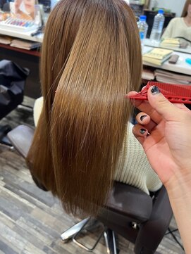 ヘアー リードレス(hair Re:dress) 大人可愛い透明感立体感ブラウン×エアストレート