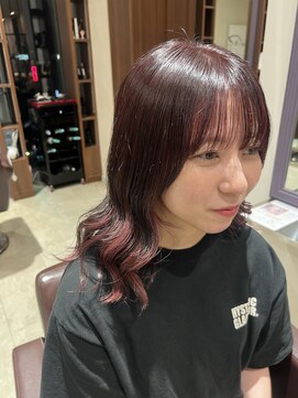 シャンプーボーイ セントラル 博多(SHAMPOO BOY central) インナーカラーレッド