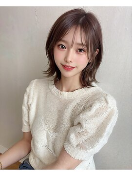 オリジンズヘアーセカンド 守谷店(Origins hair 2nd) 外ハネボブ×ベージュ系カラー×BYKARTE TR