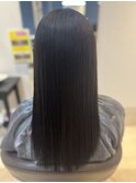 20代30代艶感ストレート♪髪質改善カラーアッシュブラックロング