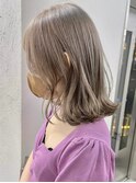 #ダブルカラー#ケアブリーチ#ハイトーン#ミルクティーグレージュ