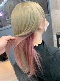 ブロンド×ピンク