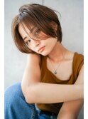 【GEEKS渋谷】クールショート/マッシュウルフ/大人ベージュ/小顔