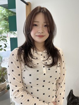 エム(M) 【ブリーチなし】ベージュカラー/レイヤーカット//ダブルカラー