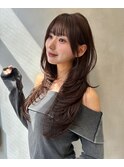 フェミニンロング×縮毛矯正髪質改善顔周りレイヤーカット[大宮