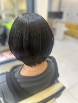 ヘアープレイスクリアライン 栄町店(hair place CLEAR LINE) 【ショートボブ×メテオカラー】髪質改善/トステア/シルク架橋