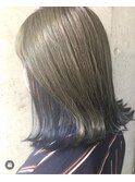 【ブルーインナーカラー】ダブルカラーイヤリングカラー早朝営業