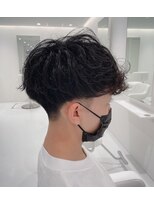 イフメンズサロン 柏(if men's salon)&nbsp;刈り上げ×くしゃっとパーマ黒髪メンズ