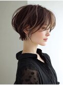 白髪ぼかしショート似合わせカット30代40代50代60代