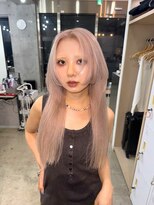 アジールヘア 赤羽(agir hair)&nbsp;ホワイトベージュ×韓国風レイヤーカット赤羽ブリーチカラー