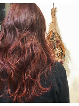 ページボーイ レッドグラデーション