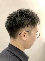 グレイスフル バーバープラチナム 六本木店(Graceful Barber platinum)&nbsp;ラフスパイラルパーマショートレイヤーアップバング