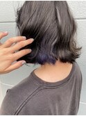 ボブ×インナーカラー