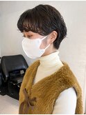 ショートパーマ_チェリーブラウンフェミニンロング_ba430153