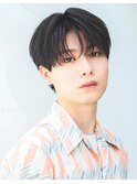 韓流ナチュラル黒髪センターパート