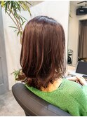 ピンクバイオレット系外ハネレイヤー