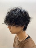 メンズマッシュ波ウェーブパーマ スパイラルパーマ メンズ1