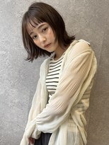 アース 三軒茶屋店(HAIR&MAKE EARTH) 三軒茶屋_レディース_ミディアム_コテ巻き_切りっぱなしボブ_