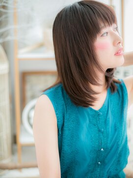 モッズヘア 越谷(mod's hair) 斜めバングくすみカラー小顔透け感ワンカールc5越谷30代40代50代