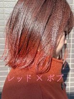 タイト(tyto) レッド×サラッとボブ　【tyto hair＆eyelash】