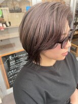 ヘアーワークス ボナ(HAIR WORKS bona.)&nbsp;うる艶大人かっこいいウルフレイヤー 髪質改善カラー