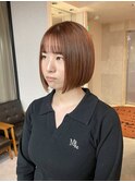 切りっぱなしbob × orange brown