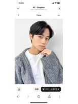 ユキオ オブ ヘアー(YUKIO of Hair) センターパートニュアンスパーマワンカールパーマツーブロック