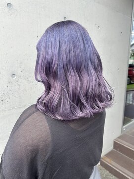 アチーブ ヘア デザイン(achieve hair design) ラベンダーカラーゆるふわみなみウェーブミディ艶感大人可愛い