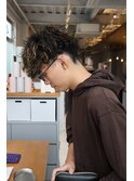 スパイラルパーマとメッシュ