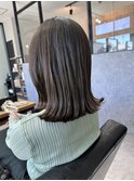 外ハネボブ/切りっぱなしボブ/韓国ヘア
