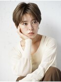 オール世代人気◎大人可愛い丸みショートヘア◎マロンベージュ