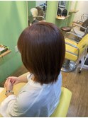 ブリーチなし暖色カラー+システムトリートメント